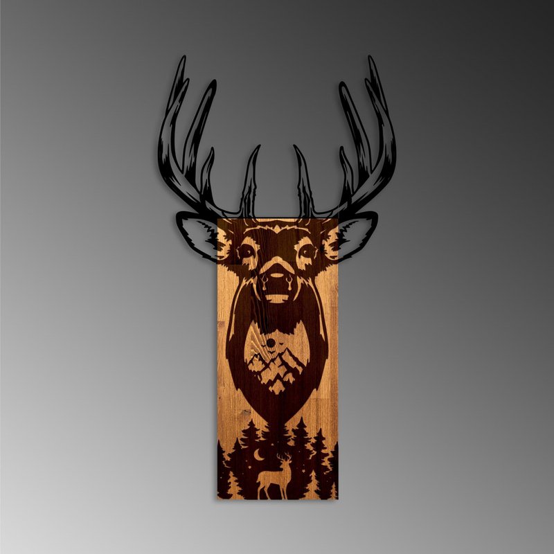 MA-470 Holz Metallwandmalerei