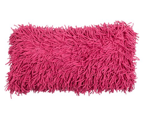 Handmade Cotton Cushion Cover with Fringes, Pink, 30 x 60 cm