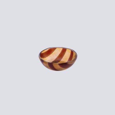 Artisano Bowl XS 9x4 Amber & Brown Stripes