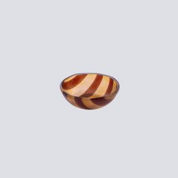 Artisano Bowl XS 9x4 Amber & Brown Stripes