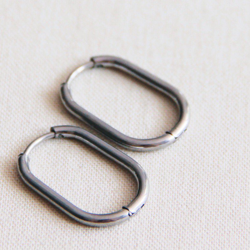 EA564: Acero inoxidable criollo ovalado 21mm "básico" - plata