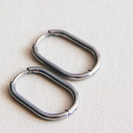 EA564: Rustfrit stål creol oval 21mm "basic" - sølv