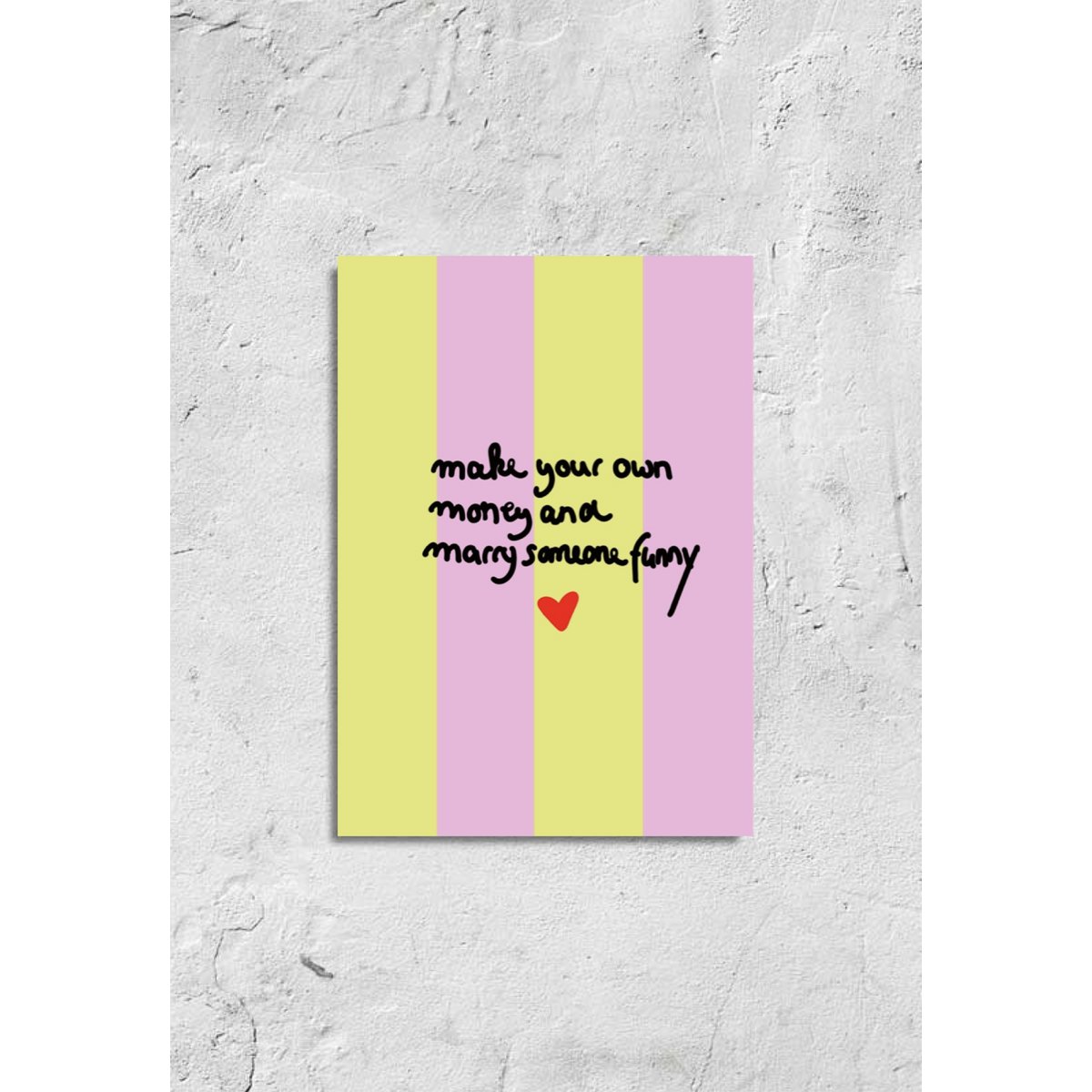 Postkarte „ marry someone funny „