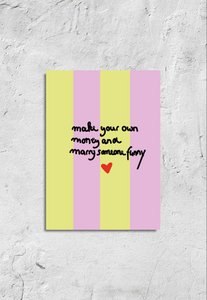 Postkarte „ marry someone funny „