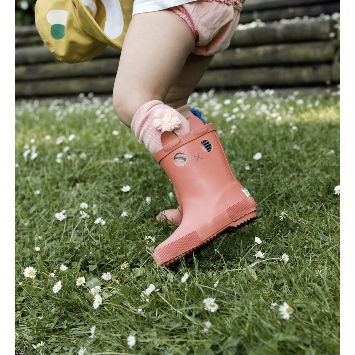LOOKICAT Bottes de Pluie Enfant Rose