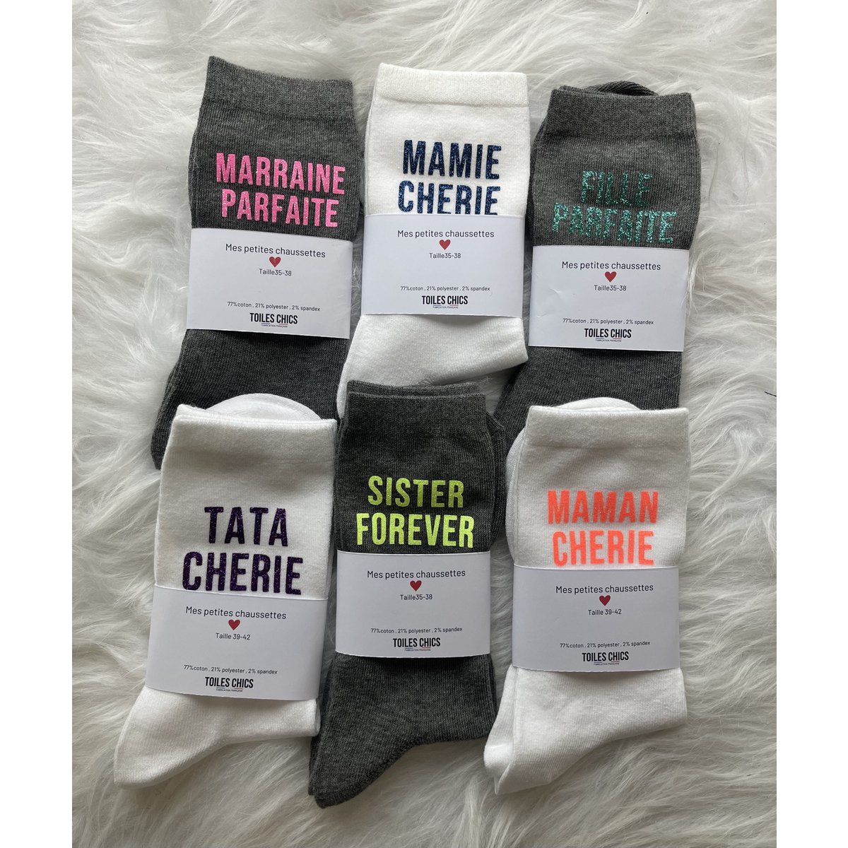 Set of "family" socks