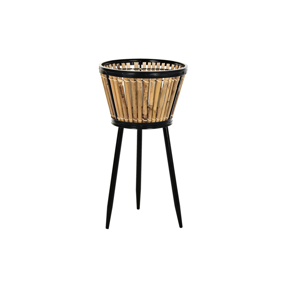 RATAN METAL PLANTER 30X30X55 NATURAL LD196055