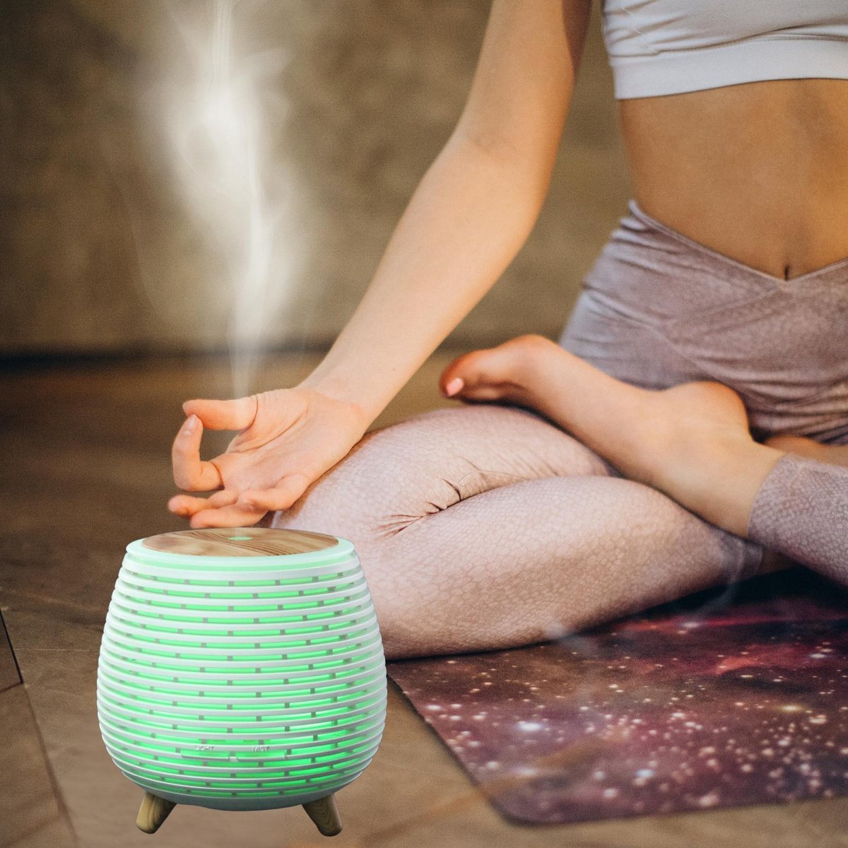 USB ultrasone diffuser – Lina – veelkleurige ledverlichting – modern en discreet – decoratie cadeau-idee