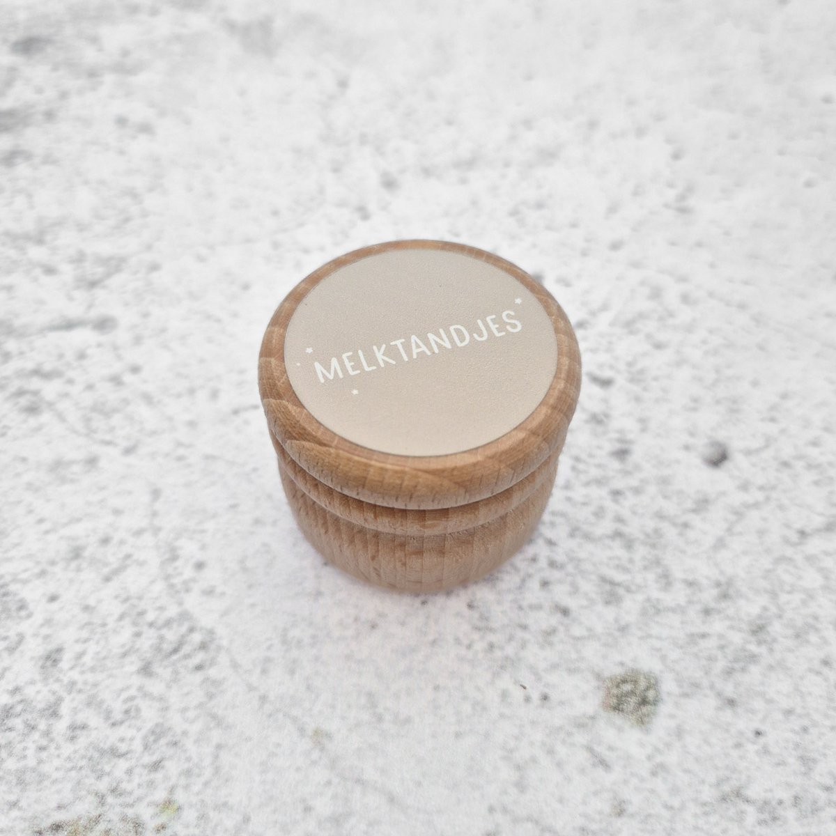 Storage box for baby teeth nude / sand