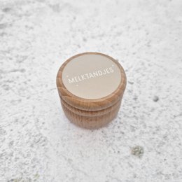 Storage box for baby teeth nude / sand