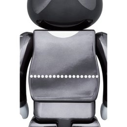 Juego Bearbrick 400% y 100% - KISS Star Child (edición Chrome)