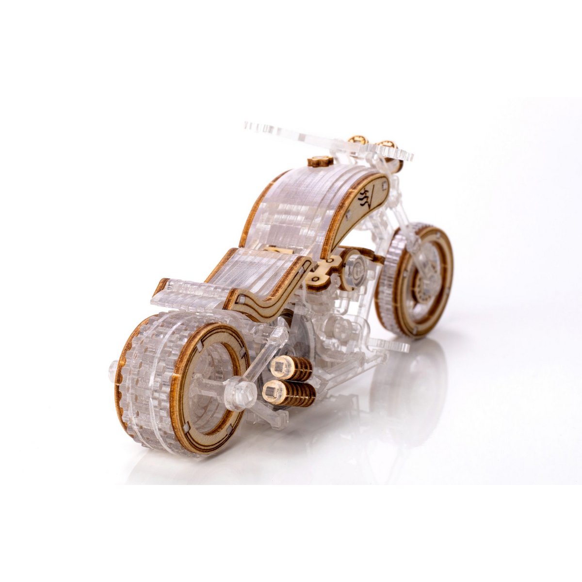 Lace Models Wooden 3D Model Building Kit Chopper-V1, AKV-01, 14x4.1x6.2cm