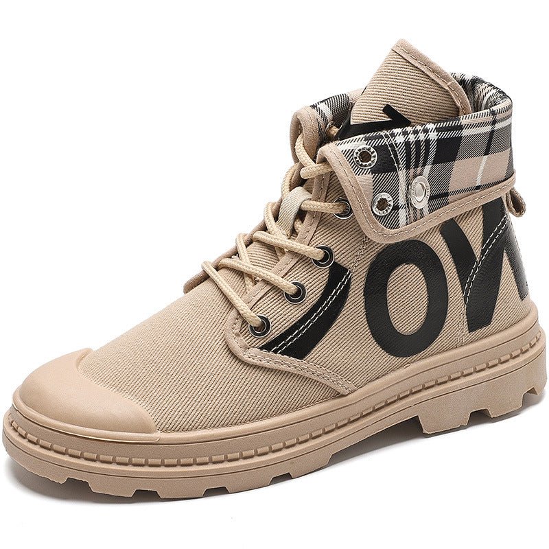Nouveau Bottes courtes en toile pour filles, montantes, assorties avec tout, chaussures pour femmes