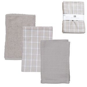 SET VAN 3 ESSENTIËLE GRIJZE KEUKENKLEDING HH292910 NO11