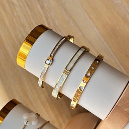 MOTHER OF PEARL - Rigid shell bracelet