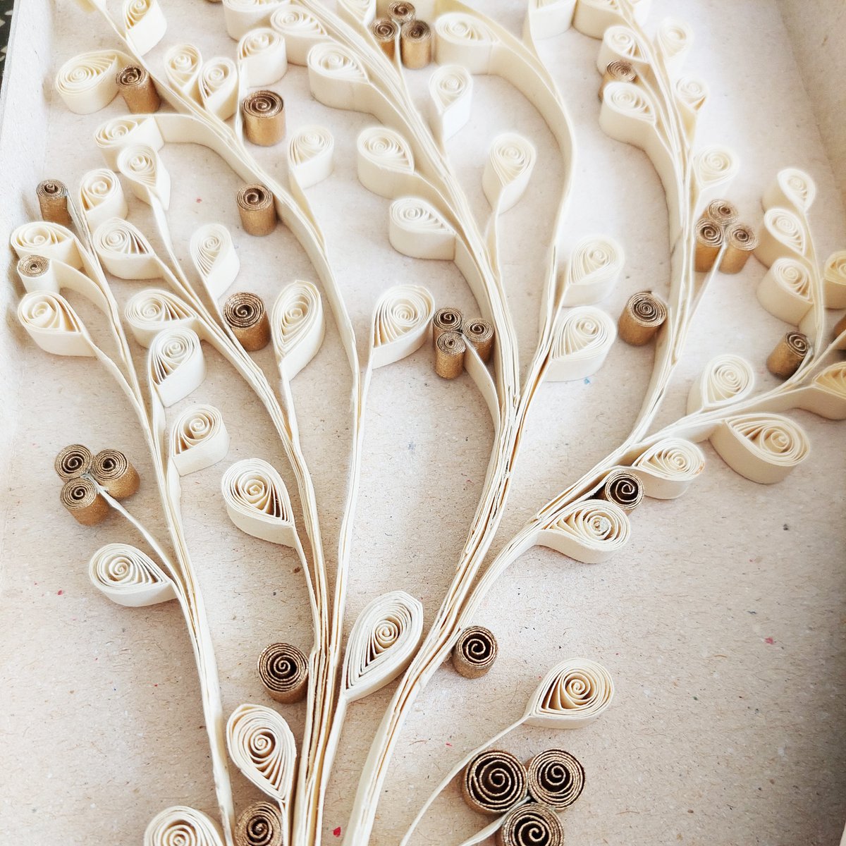 Gui en boîte naturel/or 35x15cm Fairtrade 900-032