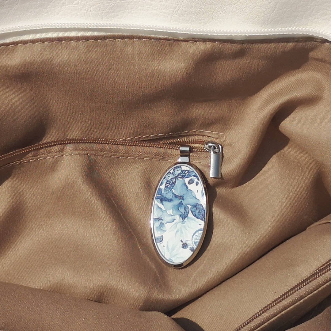 Mariposa azul: teléfono magnético de diseñador y llavero, para bolso, automóvil, hogar