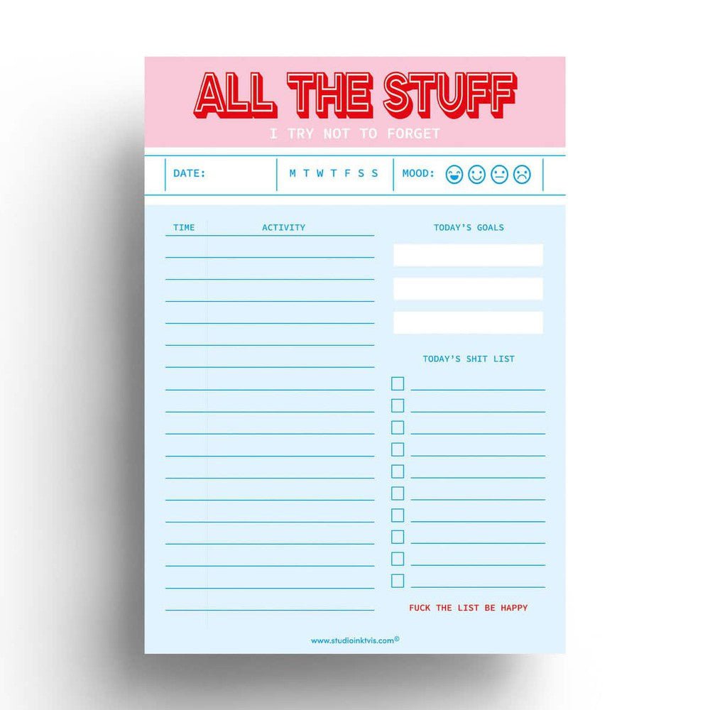 Planner A5 All the stuff I try not to forget