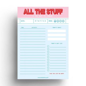 Planner A5 All the stuff I try not to forget