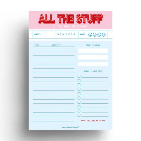 Planner A5 All the stuff I try not to forget