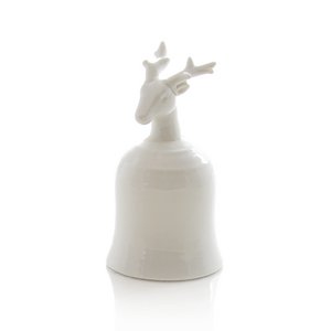 Ceramic Bell Deer White 6.5x6.5x12 cm SAVEX