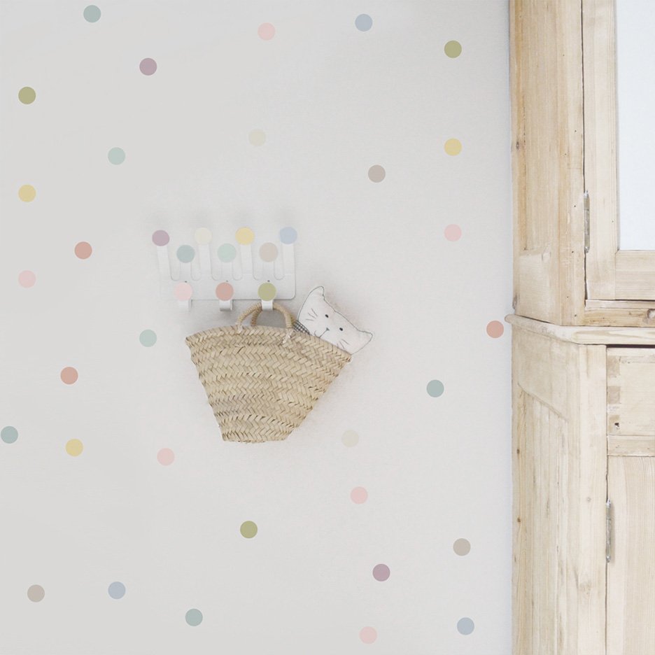 Dot kapstok kleuren pastel