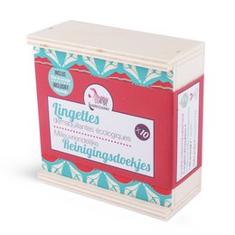 Confezione da 10 salviettine struccanti lavabili rosa