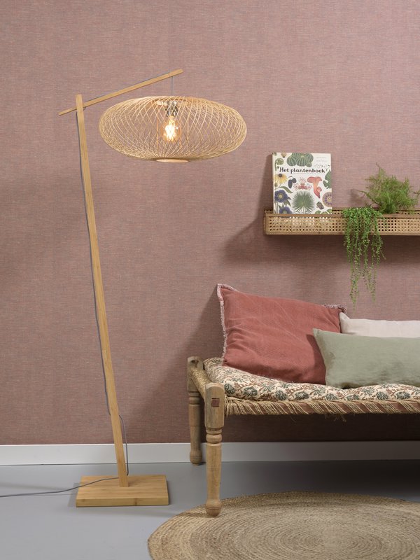Vloerlamp Cango nat/kap naturel, S