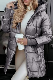 Hooded cotton jacket with three zippers