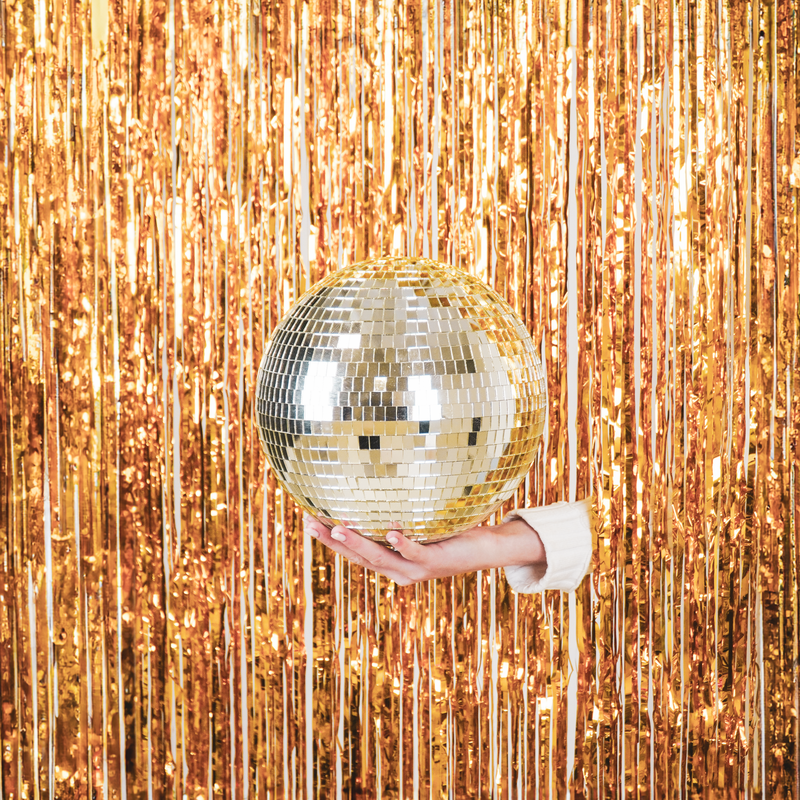 Christmas Decoration - Christmas Hanger - Discoball - Foam - Gold - 25x25x25cm