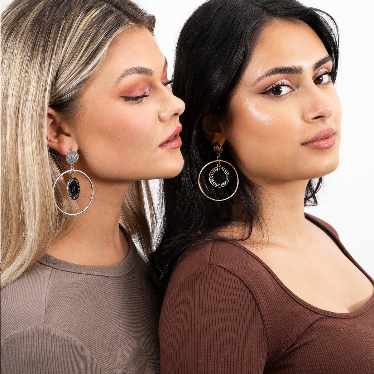 Melli Mello Coin in Hoop Oorbellen Goud