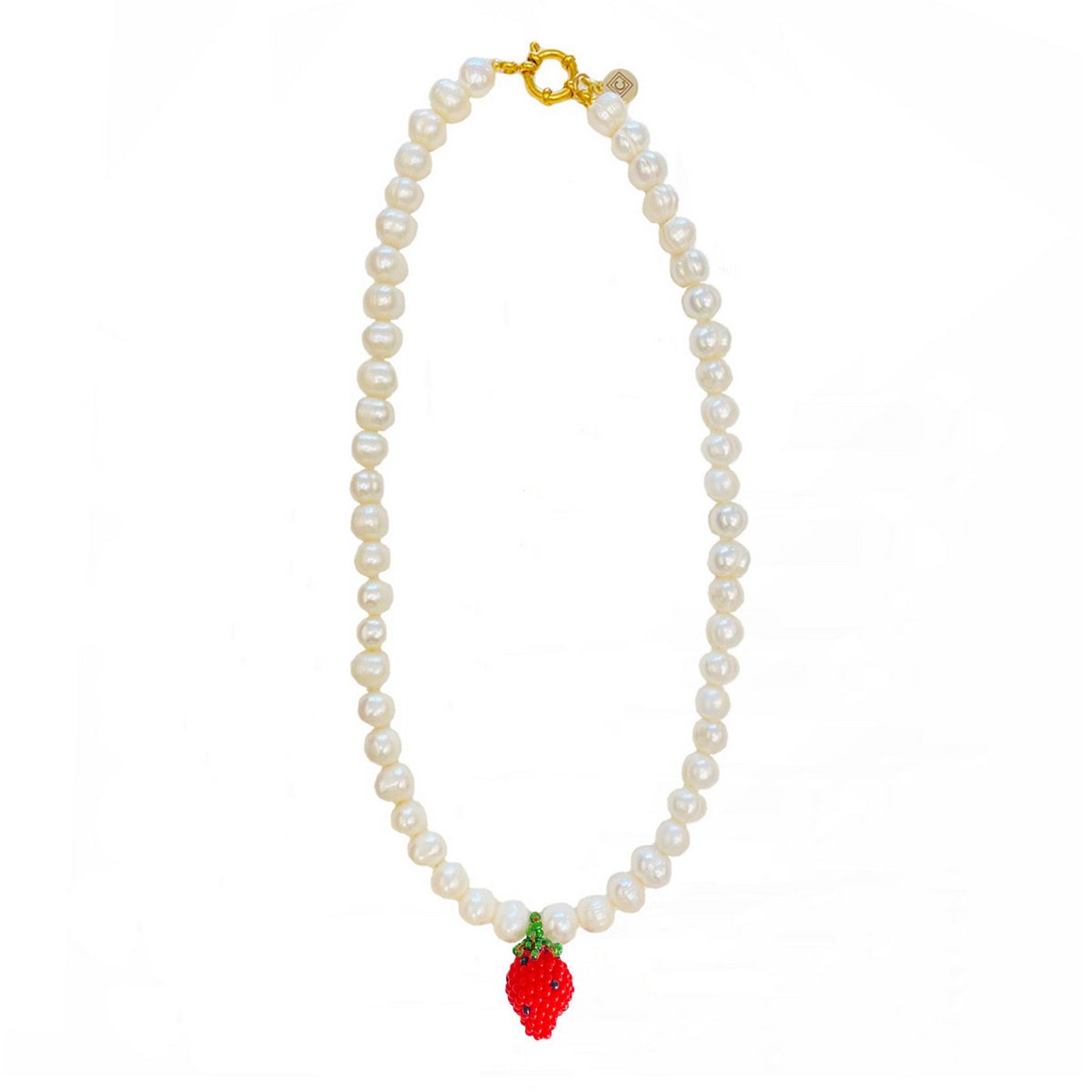 Aardbei parel elegantie ketting