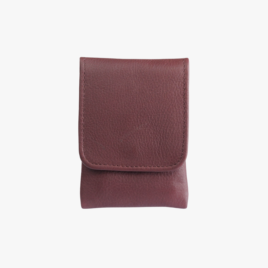 Pooch leather | Stylish Reward Bag for Dog Biscuits and Poo Bags - Bordeaux Red