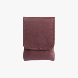 Pooch leather | Stylish Reward Bag for Dog Biscuits and Poo Bags - Bordeaux Red
