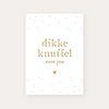 Kaart Dikke Knuffel | Goudfolie