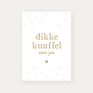 Card Thick Knuffel | Goldfolie