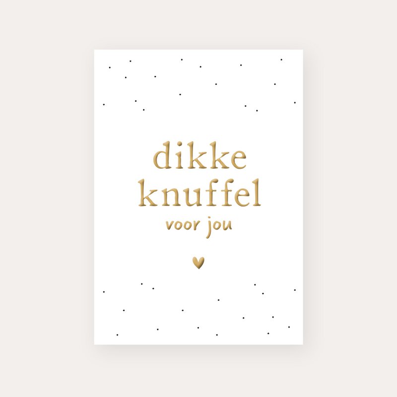 Card Thick Knuffel | Goldfolie