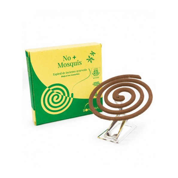Nee+Mosquis BIOAROMA spiraal. Ideaal voor buiten. 10 spiralen van ongeveer 7 uur. ICEA-certificaat. Ayurveda. Eerlijke handel. Geen afval. kopiëren