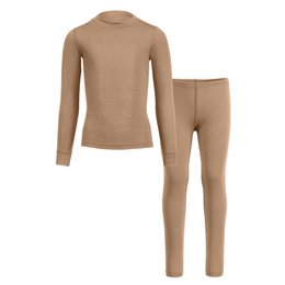 Kinder-Langarm-Set 160 Merino Beige