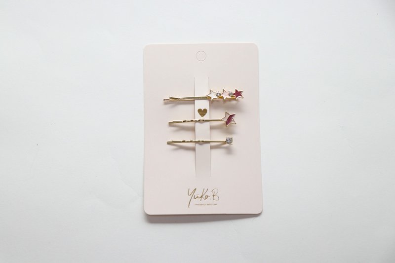 Haarspangen - Trio Etoilé - Rosa