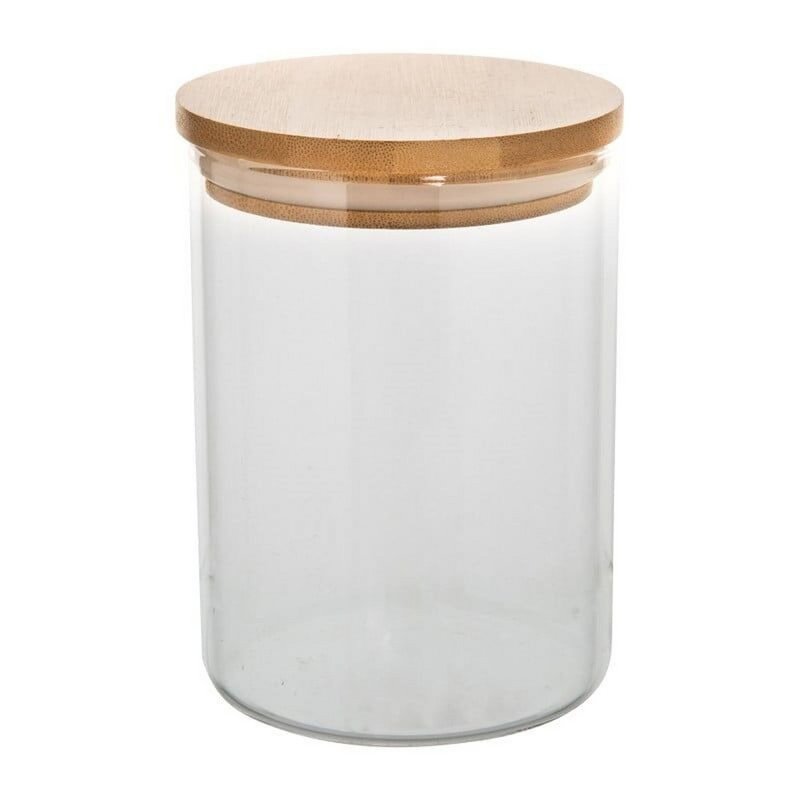 Tarro de Vidrio con Tapa de Bambú - 280ml