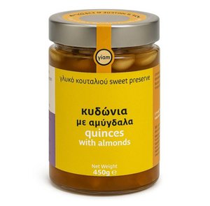 YIAM Griekse traditionele handgemaakte lepelkweeperen met amandelen, 450 g