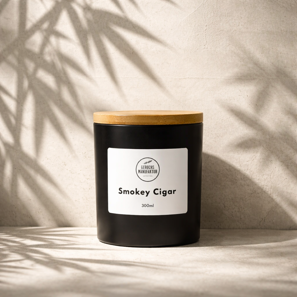Premium fragrance candle "Smokey Cigar"-intensive & noble