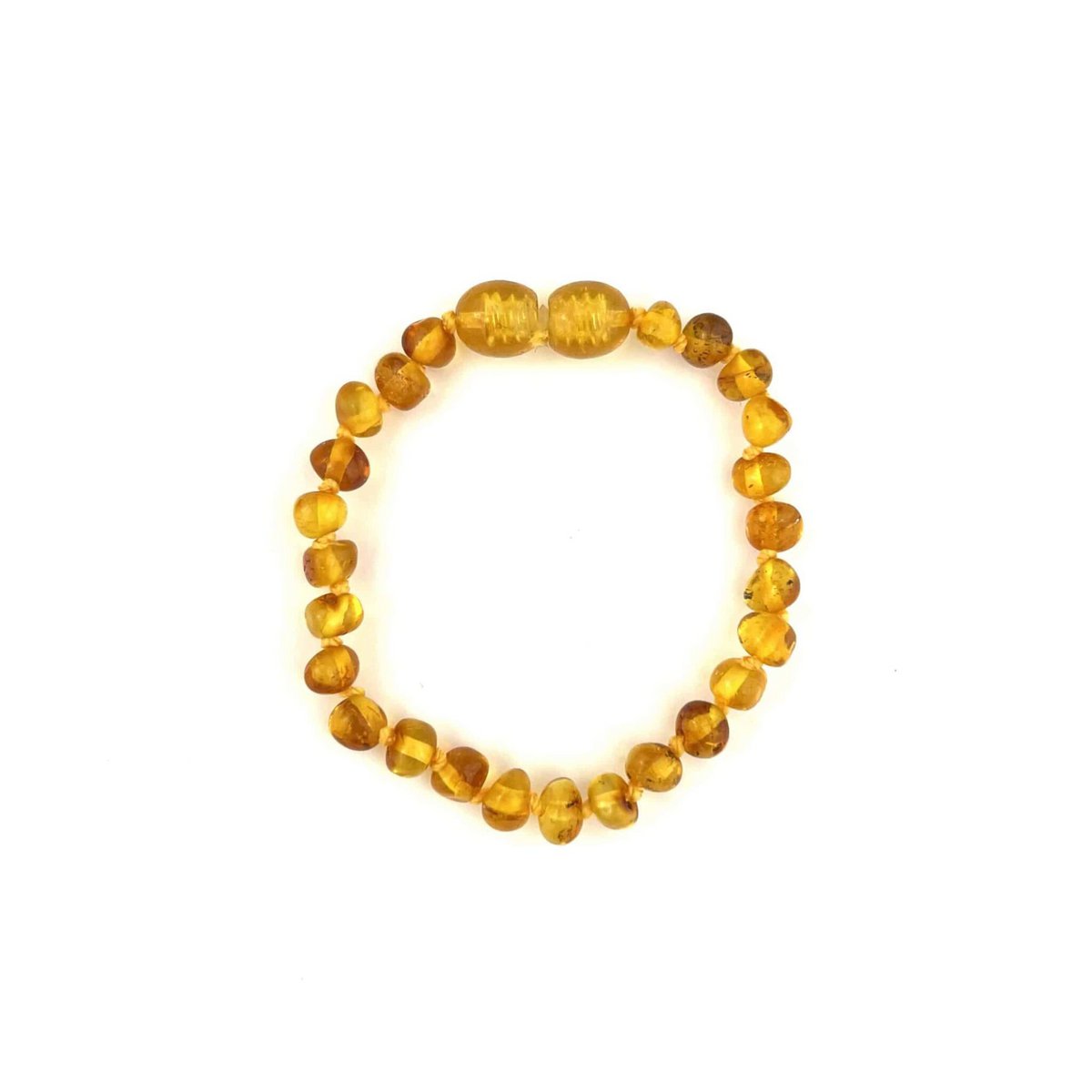 Bébé/Enfant – Bracelet Ambre – perles rondes – 14cm - Miel