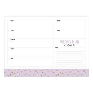 A4 Weekly planner Minimal Dots, per 5