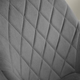 Frazer Diamond Armchair [Set of 2] [Velvet] [360-degree Swivel Base]