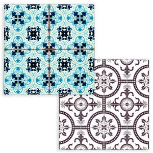 Ceramic Trivet Set of 2 Douar Tiles