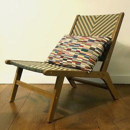042 Pillow Jacquard short stripes light 60x40