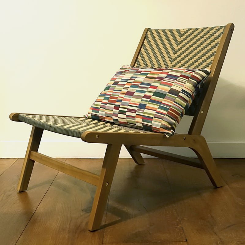 042 Pillow Jacquard short stripes light 60x40