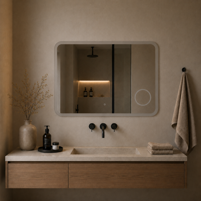 LED-spiegel Lumoire Elysium 80 cm 3x vergrootglas